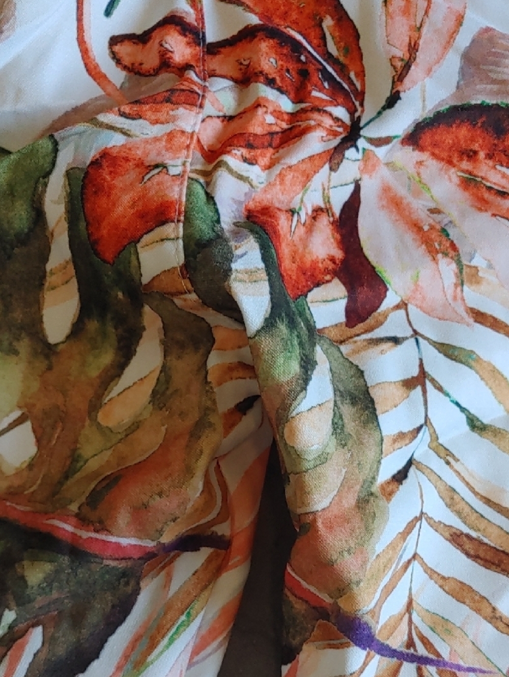 Etern Elle  Floral Print Pants - Orange, Green, White And Gold Sz SM - Picture 9 of 11
